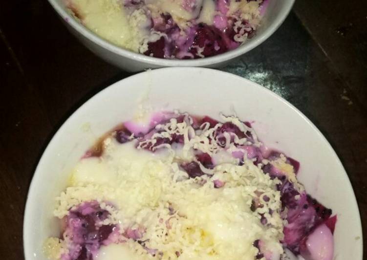 Salad Buah Naga ekstra Madu 🐝