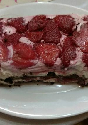 Una foto de Cheesecake de frutilla