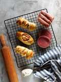 Sausage and slice beef mayo Bread