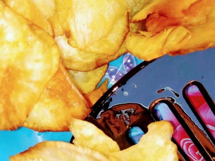 Easy Way Make Recipe Sweet potatoes chips that is So Delicious, Can Spoil the Tongue}