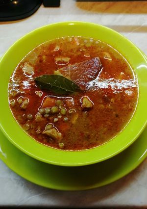 Lencsegulyás recept fotója