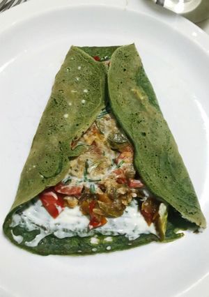 Una foto de Crepes de espinaca 💚🌮