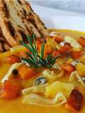 Vellutata di zucca, porri e patate