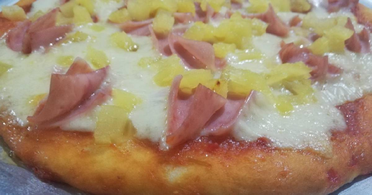 Pizza hawaiana Receta de Miryam Morron- Cookpad