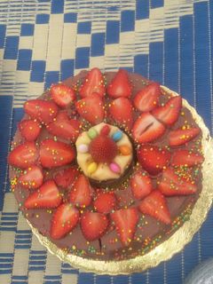 صورة لوصفة كيك بالفروالة 🍓🍓
