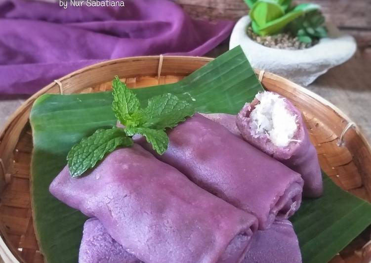 Resep Dadar Gulung Ubi Ungu Anti Gagal