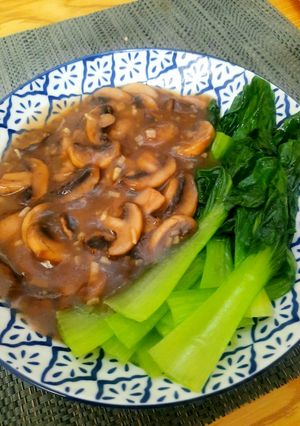 Foto resep Pakcoy Siram Saus Tiram Jamur
