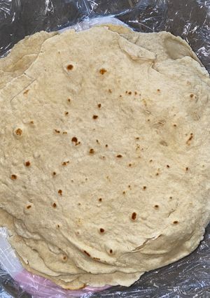 A picture of Shawarma bread recipe.