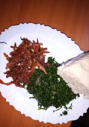 A picture of Fried omena #recipemarathon.