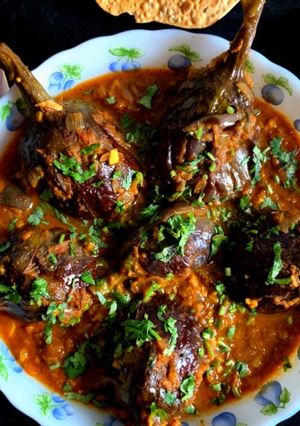 A picture of Masala Baigan Curry.