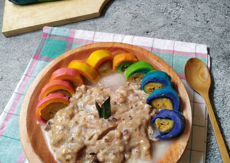 Cara Gampang Membuat Es Pisang Pelangi Madumongso Ketan Hitam Anti Gagal