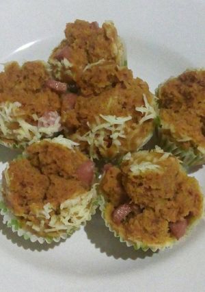 Foto resep Muffin Sosis Keju Kukus (no mixer)