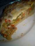 Tarta de zapallito y alcauciles