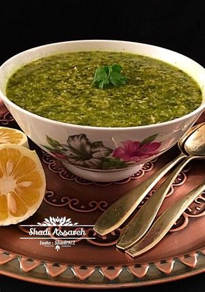 عکسی از دستور آش سرماخوردگی (آش گشنيز و اسفناج)