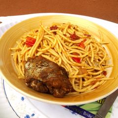 A picture of Red Capsicum Pasta.