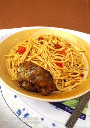 A picture of Red Capsicum Pasta.