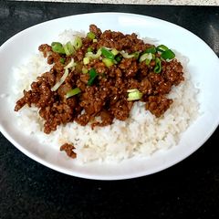A picture of Chinese Minced Beef and Rice.🥰#Mainmeal.