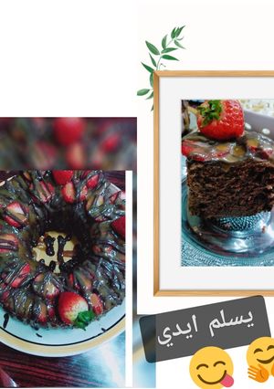 صورة لوصفة كيكة الشوكولاته 😋 مع الصوص