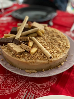 Una foto de Tarta de turrón de jijona