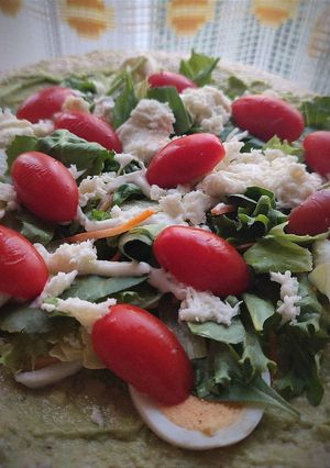 Teljes kiőrlésű avokádós tortilla recept fotója