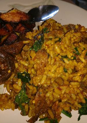 A picture of Local/ayamase jollof rice.