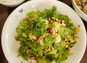 Hình của món Dưa gang trộn tôm bóc nõn.