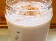 A picture of peanut butter and banana smoothies