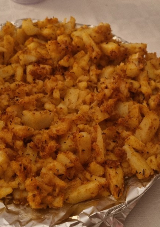 Una foto de Puré de patatas bravas al horno