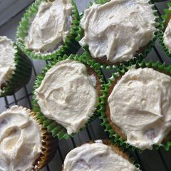 A picture of Banana Almond Cupcakes.