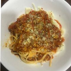 A picture of Spaghetti Pasta in Red Sauce.
