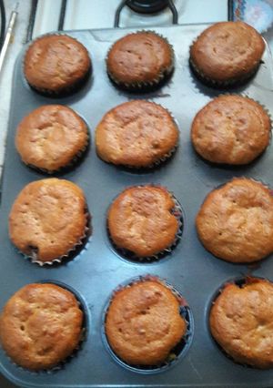 Una foto de Muffins de banana con nuez