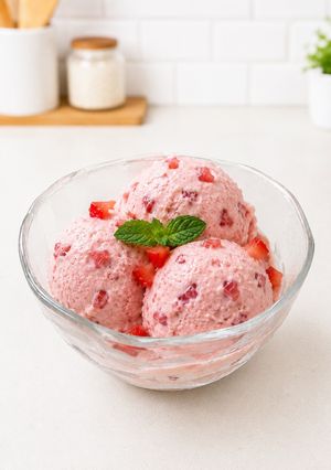 Foto resep Strawberry Ice Cream Ala Rumahan
