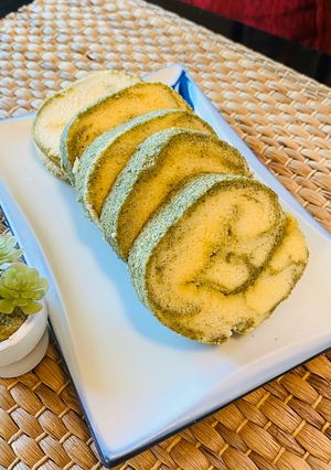 รูปของ เค้กโรลชาเขียว🐛