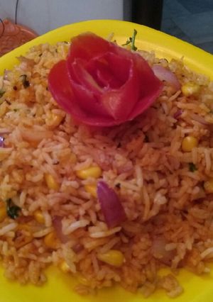 A picture of Sweet Corn Biryani.