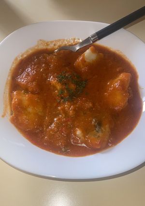 Una foto de Bacalao a la vizcaína