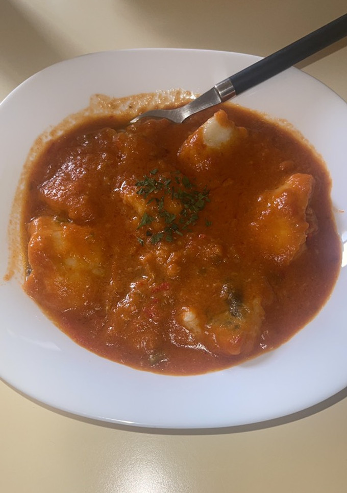 Una foto de Bacalao a la vizcaína