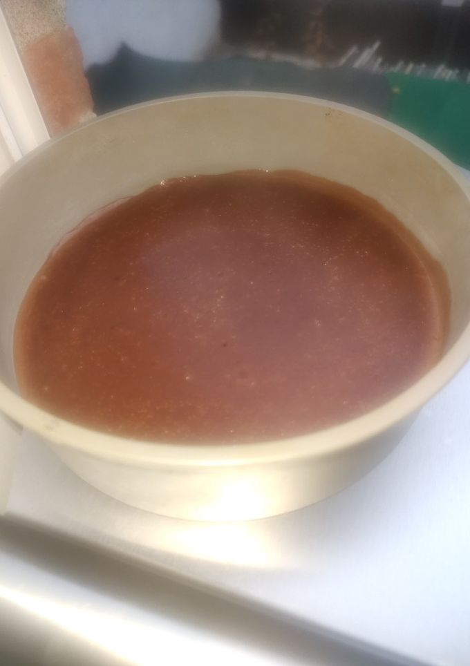 Una foto de Relleno de cacao y agar agar