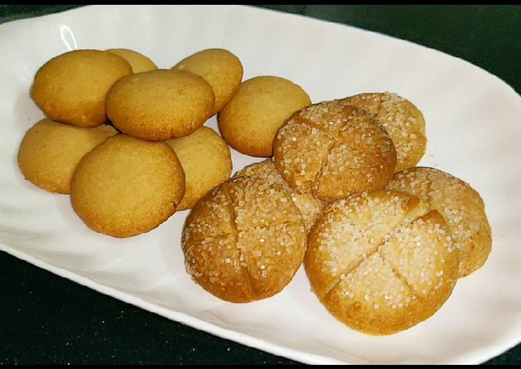 Healthy whole wheat aata cookies with and without oven