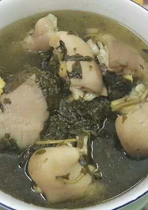 Hình của món Canh dưa rau sắn móng giò.