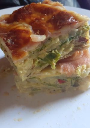 Una foto de Tortilla de repollo al horno