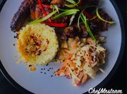 A picture of barbecue pork rib