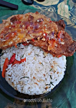 Foto resep Nasi Jeruk Telur Penyet Sambal Bawang