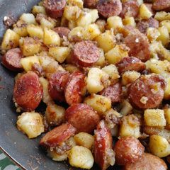 A picture of Breakfast Potatoes & Sausage.