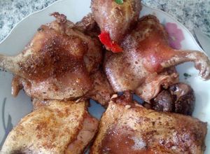 Una foto de Cuy frito y aprovechamiento de su caldo