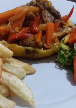 Una foto de Canastas de plátano con carne