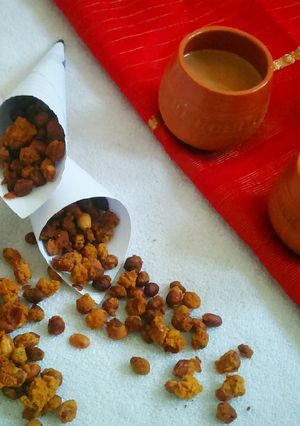 A picture of Microwaved Masala Peanuts.