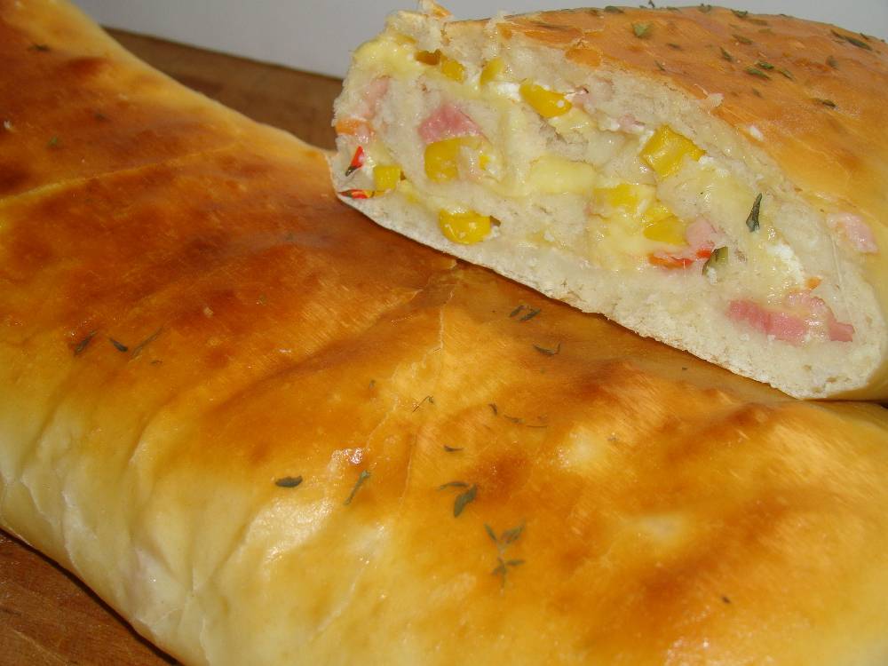 Pizza tekercs recept recept fotó