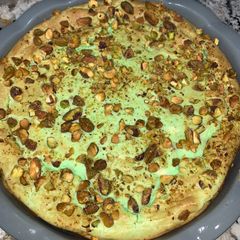 A picture of Sugar free pistachio cheesecake.