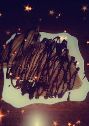 صورة لوصفة كريب بالشوكولاتة 😍