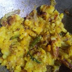A picture of Potato pumpkin stir fry.